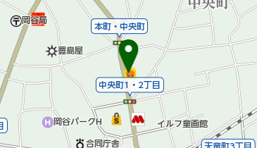 丼丸 田中家 岡谷中央町店の地図画像