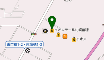 日本一 イオンモール札幌苗穂店の地図画像