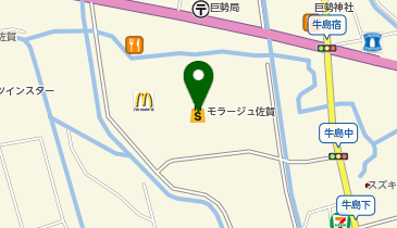 マクドナルド モラージュ佐賀店の地図画像