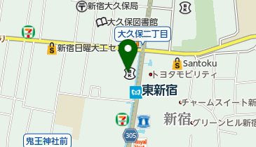 DRIVING RANGE HIGASHISHINJUKU(ドライビングレンジ東新宿)の地図画像