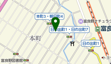 コインランドリーひまわり 富良野店の地図画像