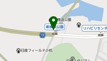 新横浜公園 スケボー広場の地図画像