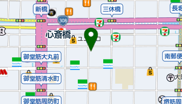 カワチ画材 心斎橋店の地図画像