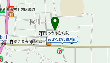 あきるの動物病院の地図画像