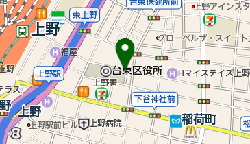 台東区議会事務局の地図画像