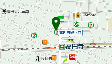 でんでん串 高円寺駅前階段急店の地図画像