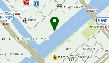 朝潮運河船着場の地図画像