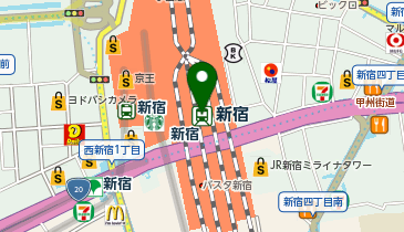 JR東日本 新宿駅南口みどりの窓口の地図画像