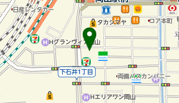 長沼静きもの学院 岡山校の地図画像