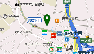 山芋の多い料理店 麻布十番の地図画像