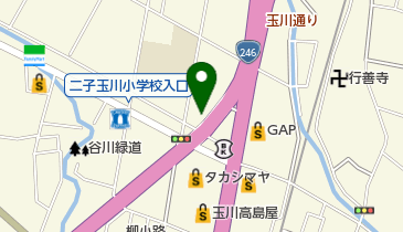 世田谷区立二子玉川複合施設の地図画像