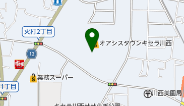 阪急OASIS(オアシス) キセラ川西店の地図画像