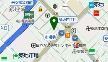 パティスリーQBG築地本店の地図画像
