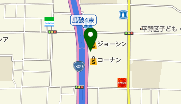 キッズランド Joshin 平野うりわり店の地図画像