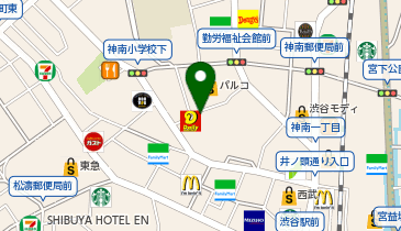 GARRET udagawa(ギャレット ウダガワ)の地図画像
