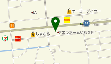 アエラホーム いわき店の地図画像