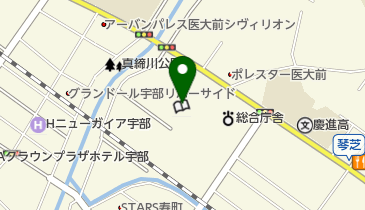 宇部市立図書館(琴芝町)の地図画像