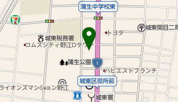 城東中央はしもと鍼灸整骨院の地図画像