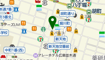 MANHATTAN ROLL ICE CREAM(マンハッタンロールアイスクリーム) 広島本通り店の地図画像