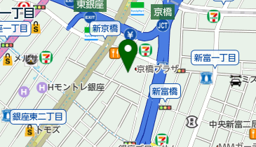 京橋プラザ区民館の地図画像