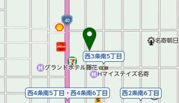 名寄カトリック教会の地図画像