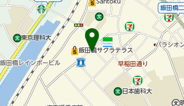 青海珈琲 飯田橋店の地図画像