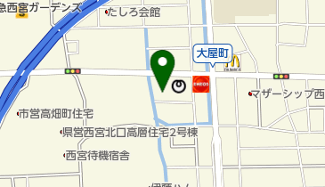 日産大阪販売株式会社 西宮店の地図画像