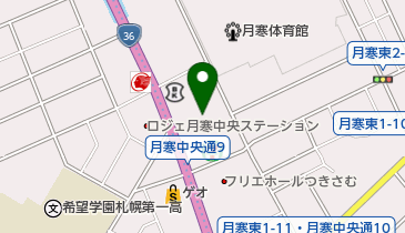 マンモス'21 月寒店の地図画像
