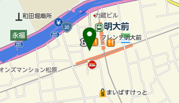 HOKUO 明大前店の地図画像