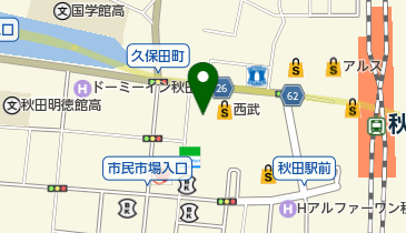 天ぷら和食 醍醐 西武秋田店の地図画像