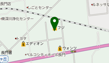 ホワイト急便 フジ長門店の地図画像