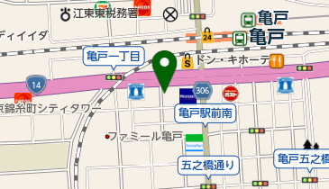 東の家庭料理の地図画像