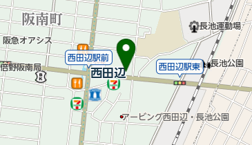 ホワイト急便 西田辺店の地図画像