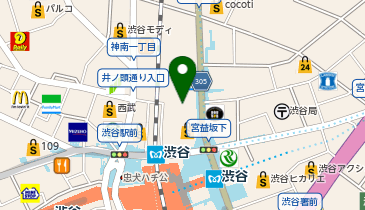 宮益坂下交差点喫煙所の地図画像