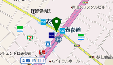 表参道交差点指定喫煙場所2の地図画像