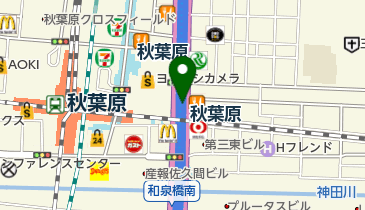 秋葉原昭和通り喫煙所の地図画像