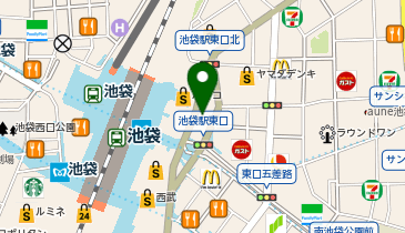 池袋駅東口喫煙所の地図画像