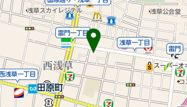 麺屋 鶏風 浅草店の地図画像