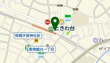 エースコンタクト エキアときわ台店の地図画像