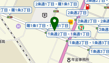 ホワイト急便 1条通1丁目店の地図画像