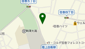 弦巻区民広場の地図画像