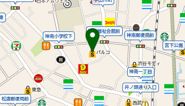 はまの屋パーラー 渋谷PARCO店の地図画像
