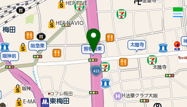 川北商店 ホワイティうめだ店の地図画像