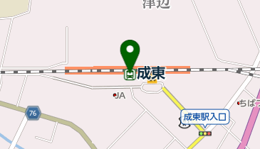 JR東日本 成東駅みどりの窓口の地図画像