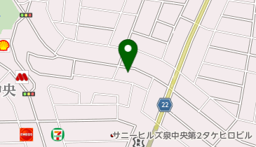 ストロベリーコーンズ 泉中央店の地図画像