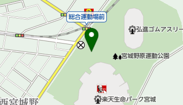 くくる 楽天生命パーク宮城店の地図画像
