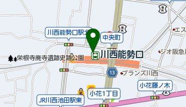 くくる 阪急川西能勢口駅店 東口の地図画像