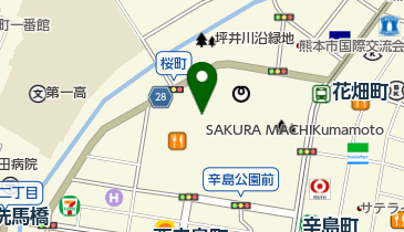 鼎's by JIN DIN ROU(ディンズ バイ ジンディンロウ) SAKURAMACHI熊本店の地図画像