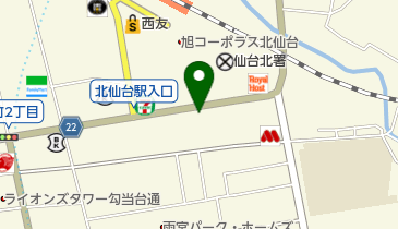 セントラルウェルネスクラブ 北仙台の地図画像