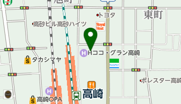 セントラルウェルネスクラブ 高崎の地図画像